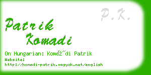 patrik komadi business card